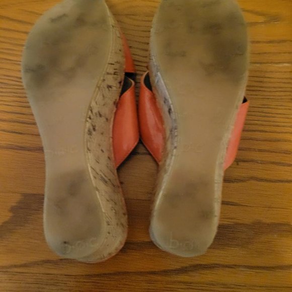BOC Born Concepts Orange/Cork Wedg Slide Sandals. Size 5. Excellent Condition. - Picture 6 of 6